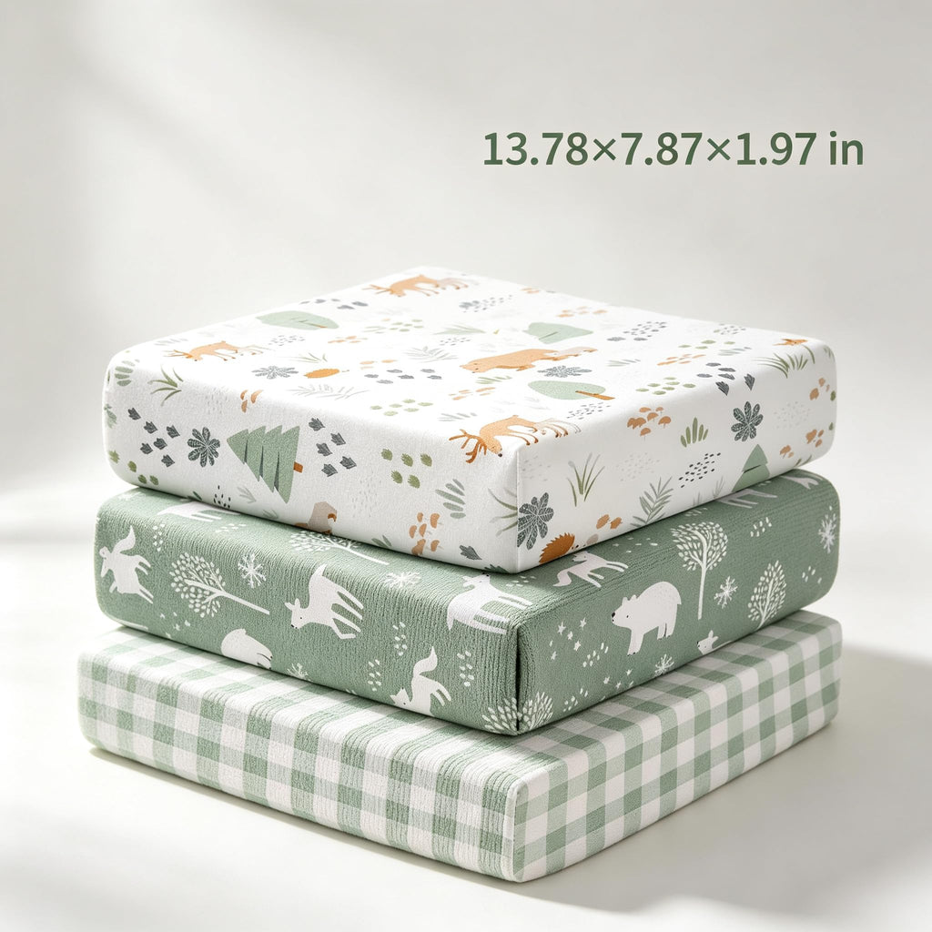 3 Pack Fitted Neutral Baby Crib Sheets Z238547
