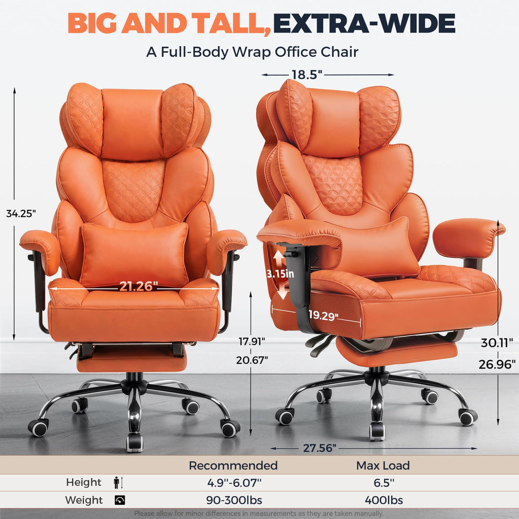 Big and Tall Ergonomic Gaming Chair with Footrest H13524