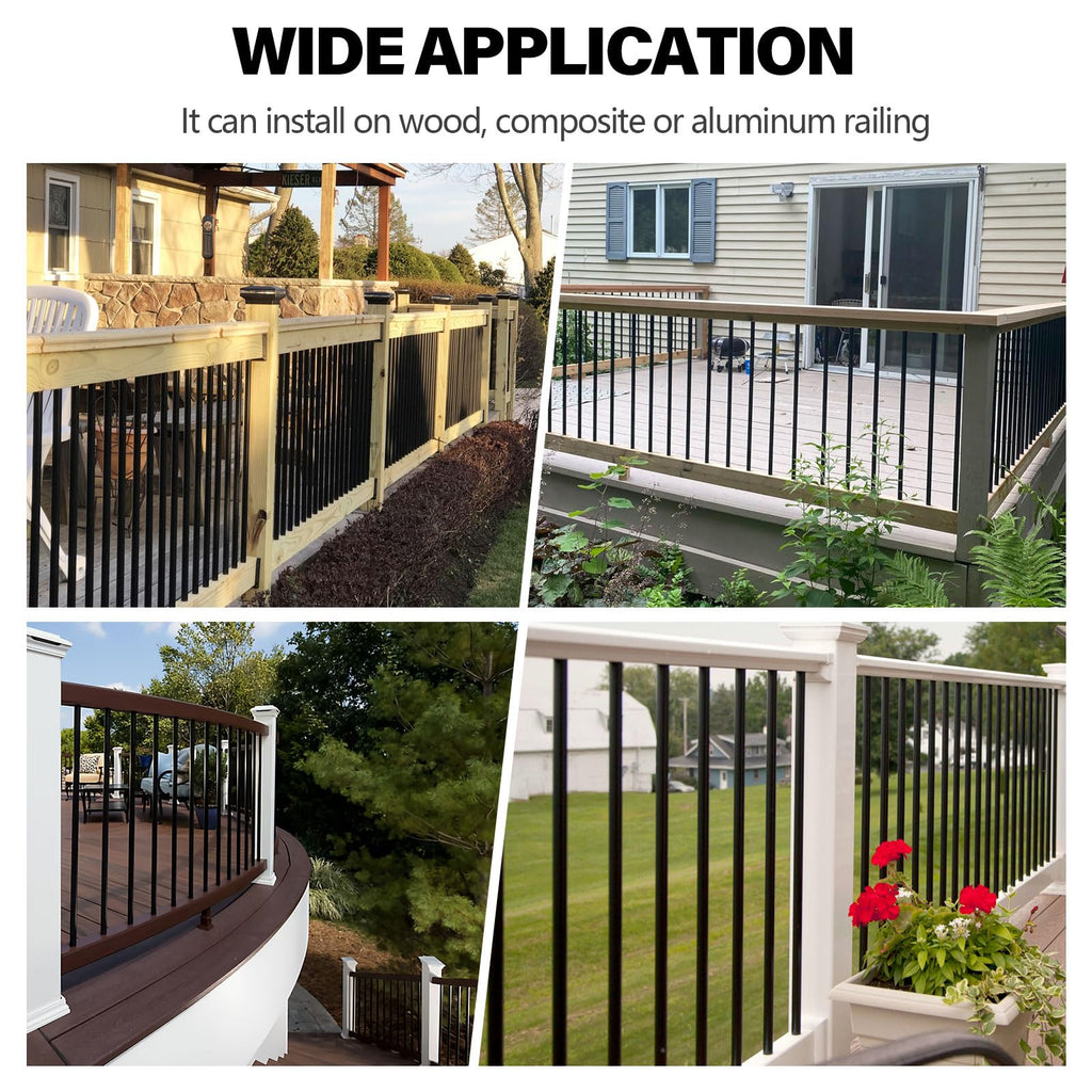 51 Pack 36" Black Aluminum Deck Balusters J986823
