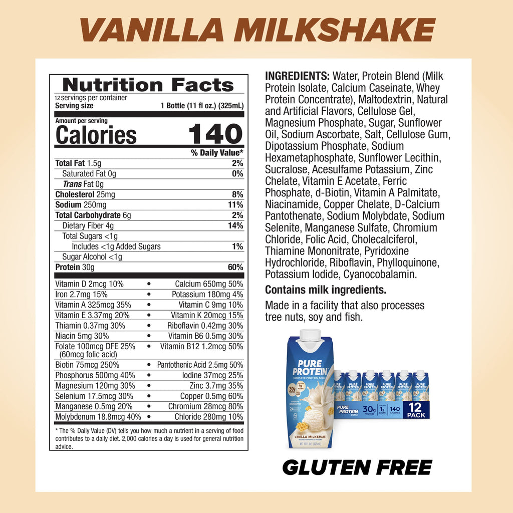 Vanilla Protein Shake, 30g Complete Protein I8213