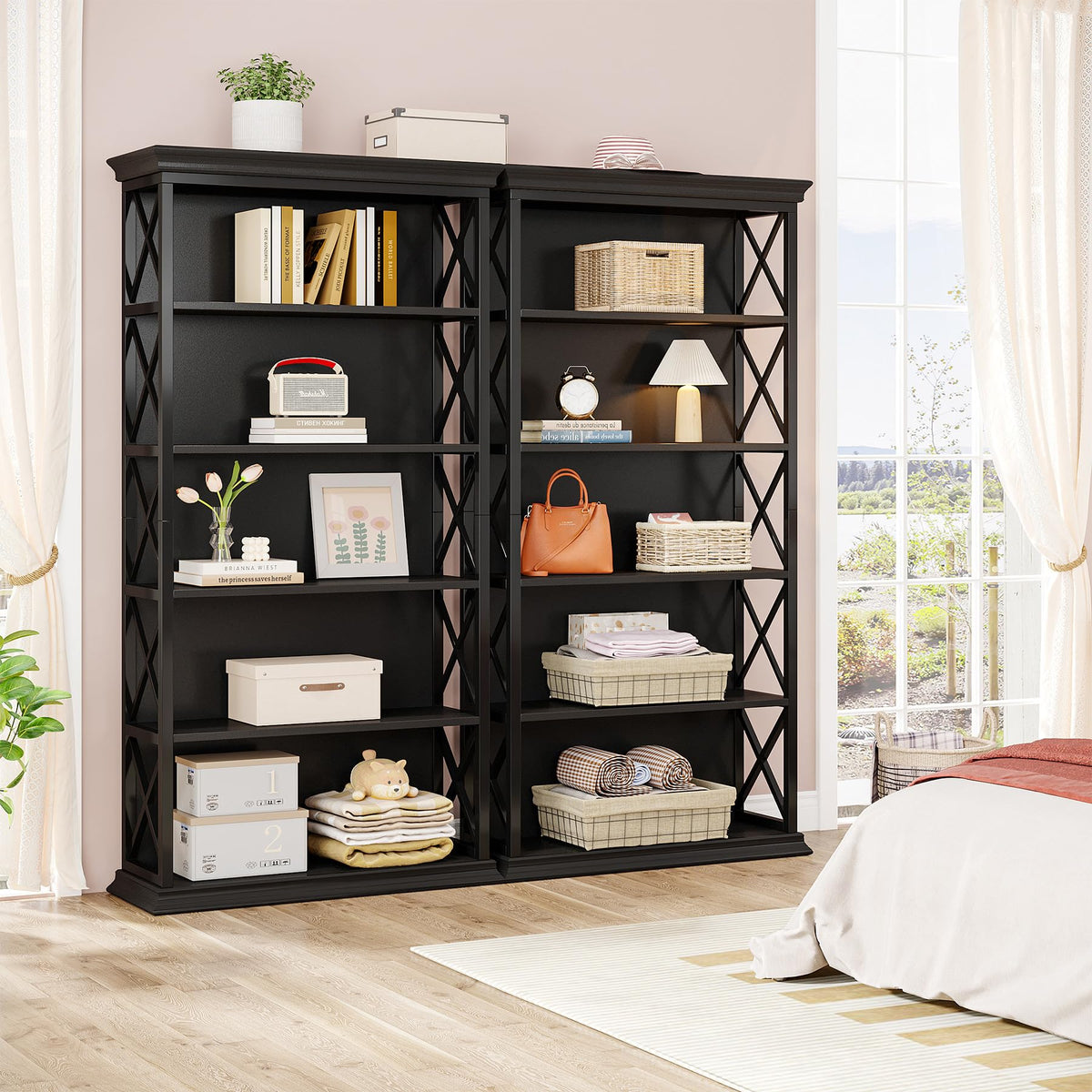 71 Inches 6-Tier Bookcase J6816