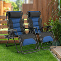 Oversized Zero Gravity Chair 2 Pack Black Blue B4585