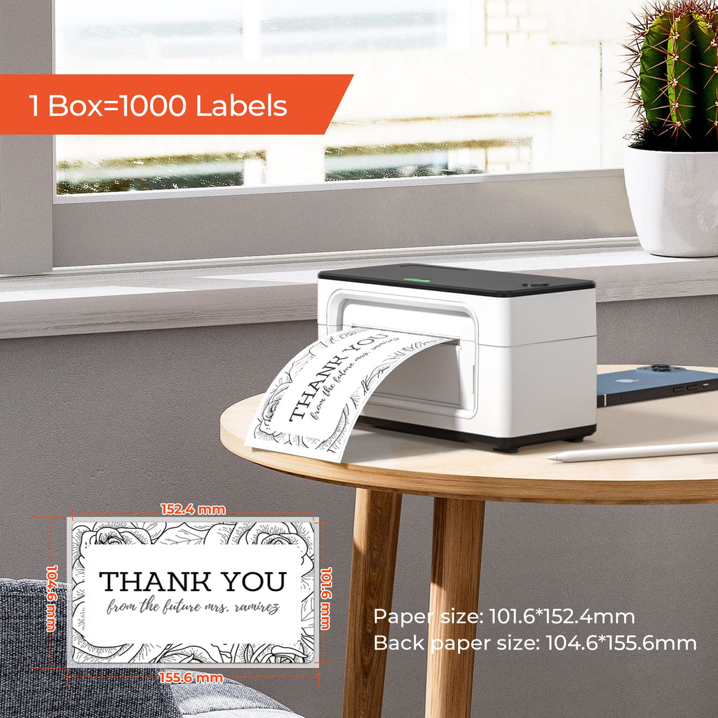 4x6 Inch Thermal Labels 1000 Labels J43655