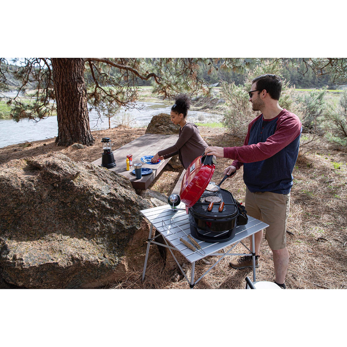 Portable 2-Burner Tabletop Gas Grill E18083